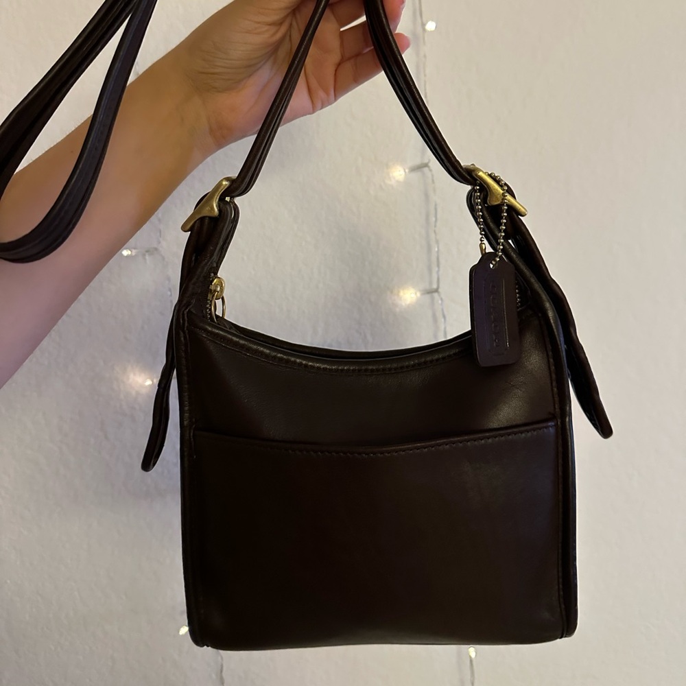 Vintage Coach brown leather bag